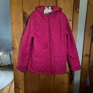 Fuchsia Quilted Kids Puffer Jacket